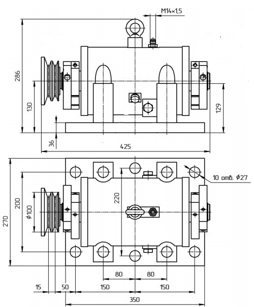КРАСНЫЙ МАЯК ЭВ-422 Схема размеров.png КРАСНЫЙ МАЯК ЭВ-422